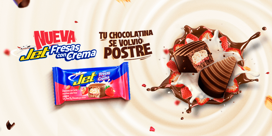 Jet Fresas con Crema, la innovación con la que Chocolatina Jet busca explorar nuevas ocasiones de consumo